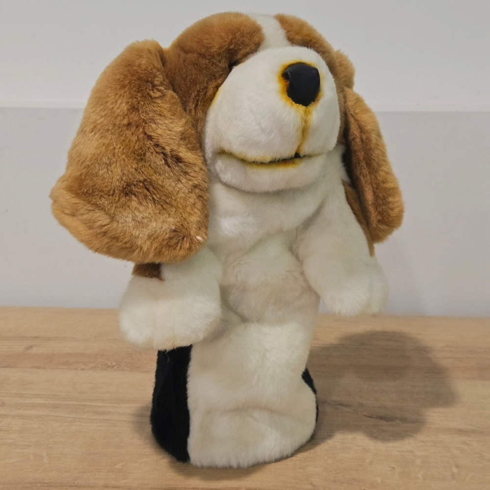 Daphne Tiger Beagle Dog Headcover Brown Plush Novelty Driver Cover VTG Y2K
